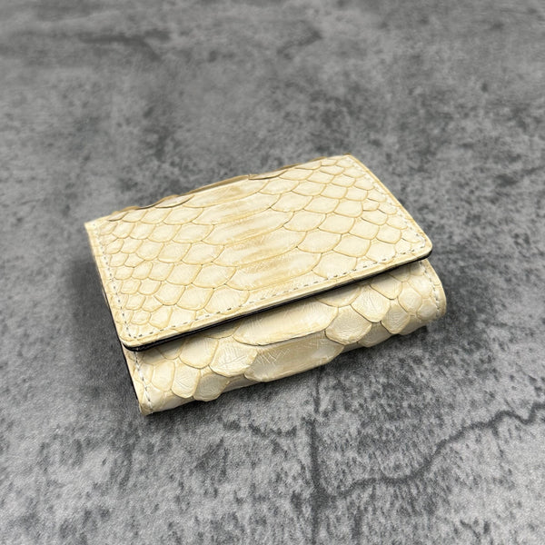 パイソン 三つ折り財布 8208 - CREAM/クリーム