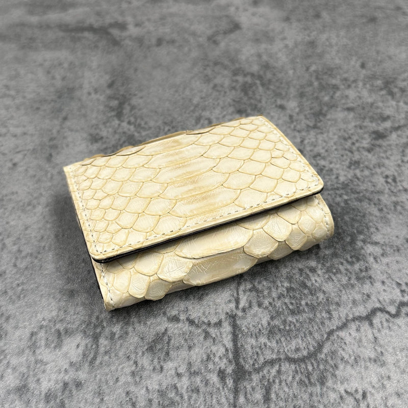 パイソン 三つ折り財布 8208 - CREAM/クリーム