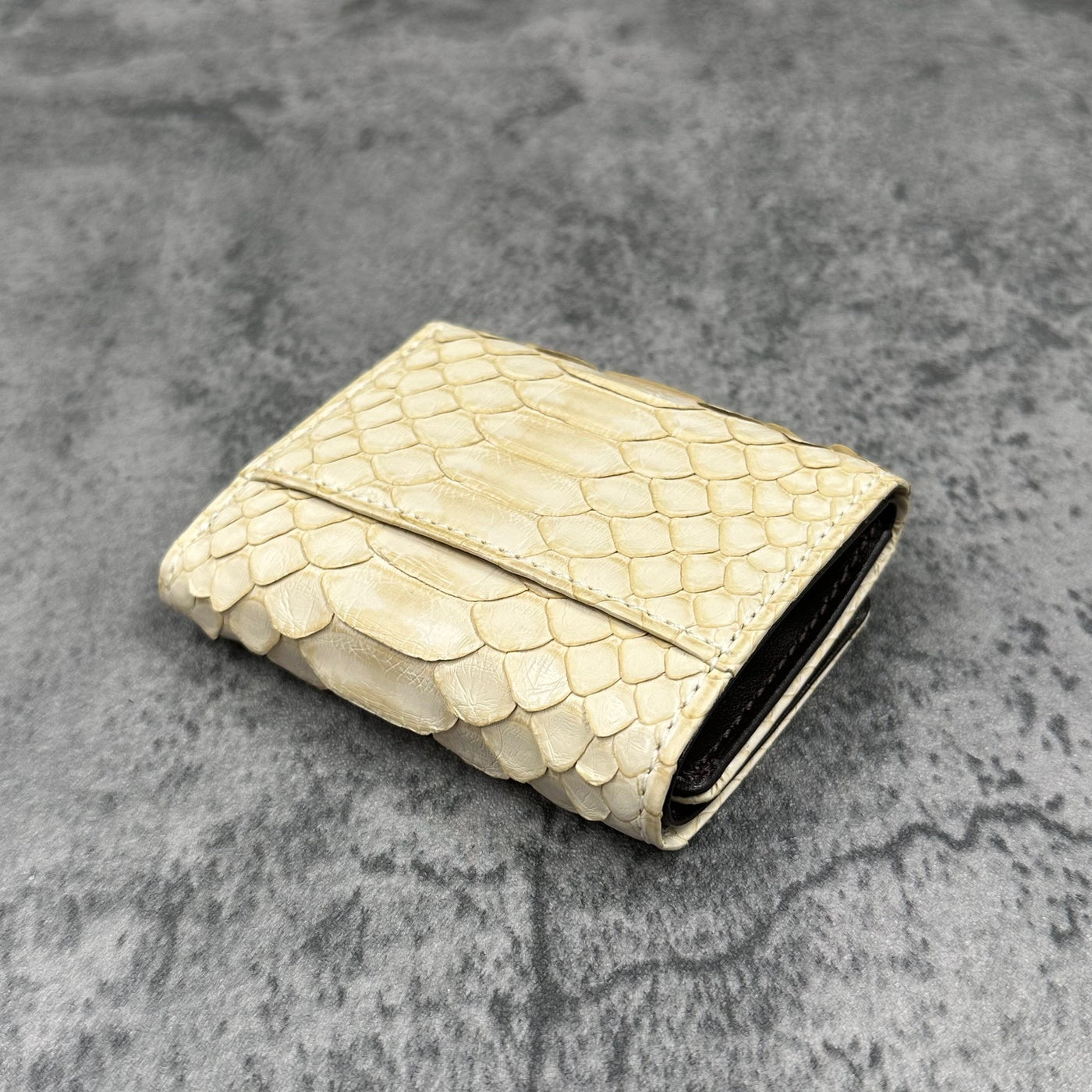 パイソン ミニ財布(三つ折り財布) 8208 - CREAM/クリーム – Le'sac