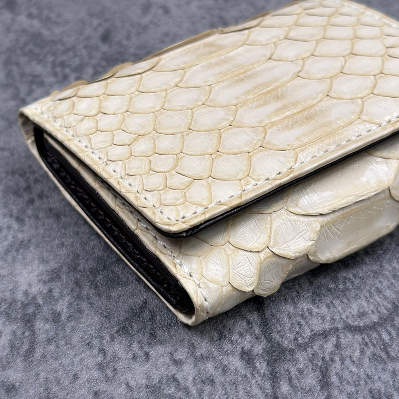 パイソン 三つ折り財布 8208 - CREAM/クリーム