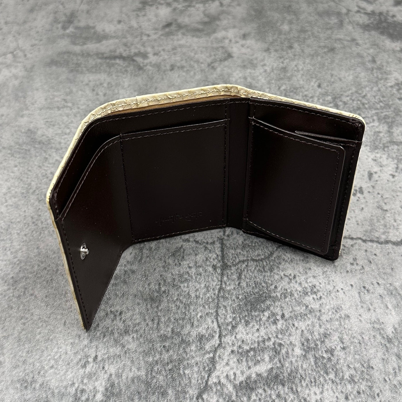 パイソン ミニ財布(三つ折り財布) 8208 - CREAM/クリーム – Le'sac