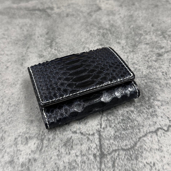 パイソン 三つ折り財布 8208 - G.NAVY/グロスネイビー