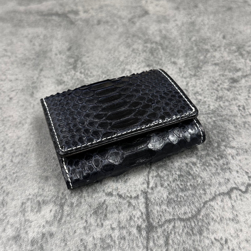 パイソン 三つ折り財布 8208 - G.NAVY/グロスネイビー