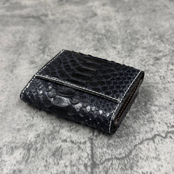 パイソン 三つ折り財布 8208 - G.NAVY/グロスネイビー