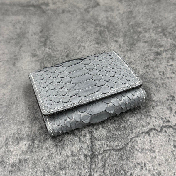 パイソン 三つ折り財布 8208 - GREY/グレー