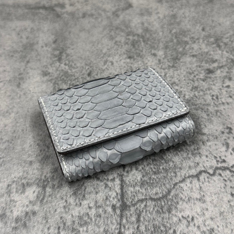 パイソン 三つ折り財布 8208 - GREY/グレー