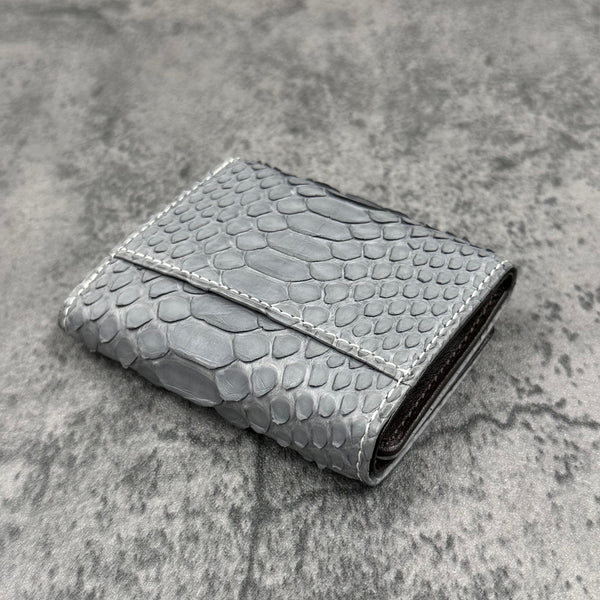 パイソン 三つ折り財布 8208 - GREY/グレー