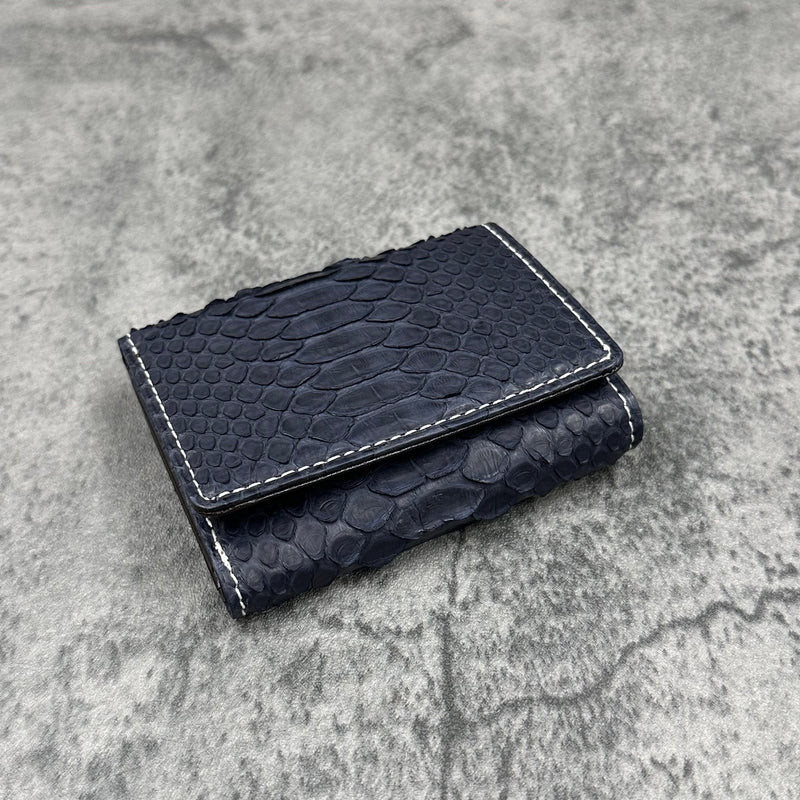 パイソン 三つ折り財布 8208 - NAVY/ネイビー