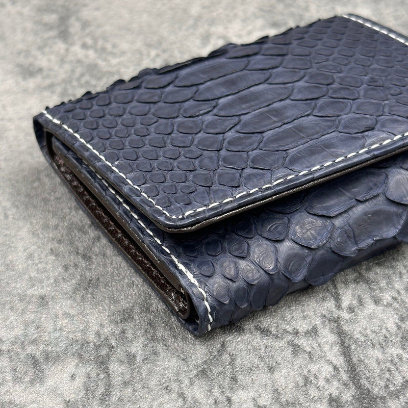 パイソン 三つ折り財布 8208 - NAVY/ネイビー