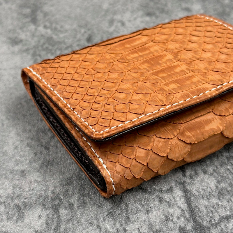 パイソン 三つ折り財布 8208 - ORANGE/オレンジ