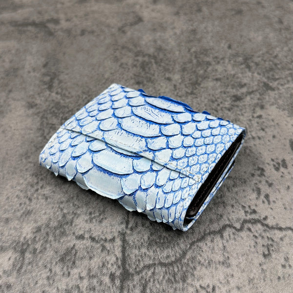 パイソン 三つ折り財布 8208SPC - WHITE＆BLUE/ホワイト＆ブルー