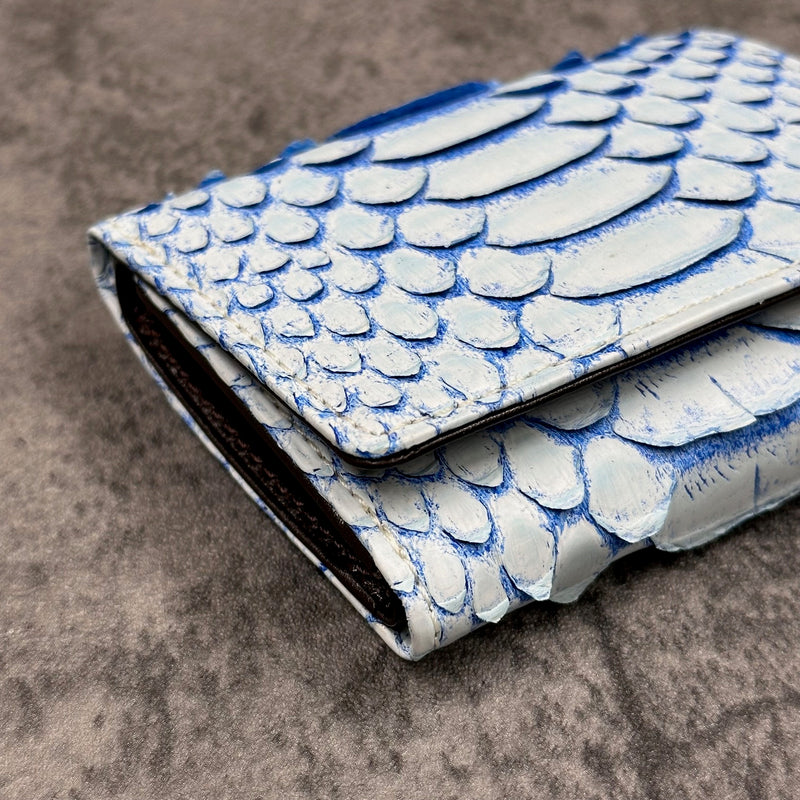 パイソン 三つ折り財布 8208SPC - WHITE＆BLUE/ホワイト＆ブルー