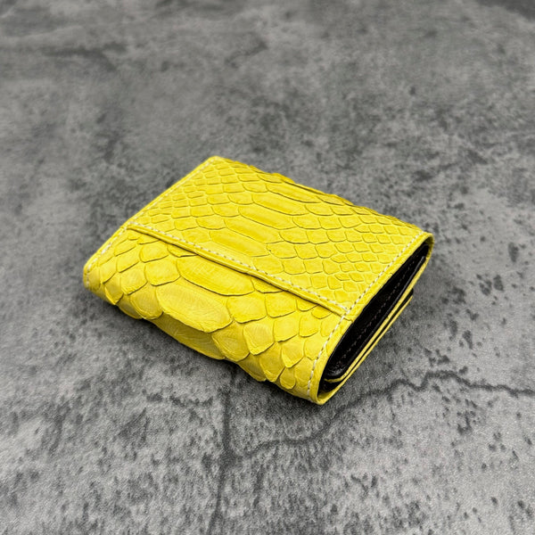 パイソン 三つ折り財布 8208 - YELLOW/イエロー