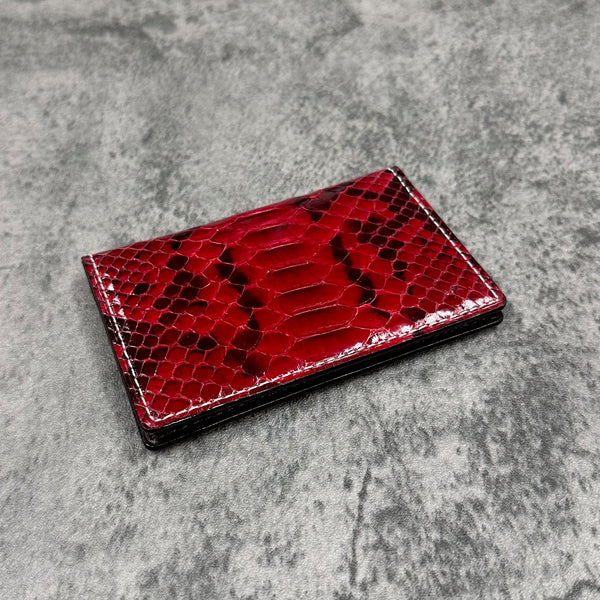 パイソン カード入れ 8210 - 腑付きレッド