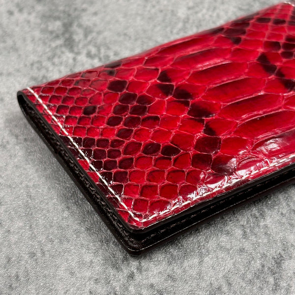 パイソン カード入れ 8210 - 腑付きレッド