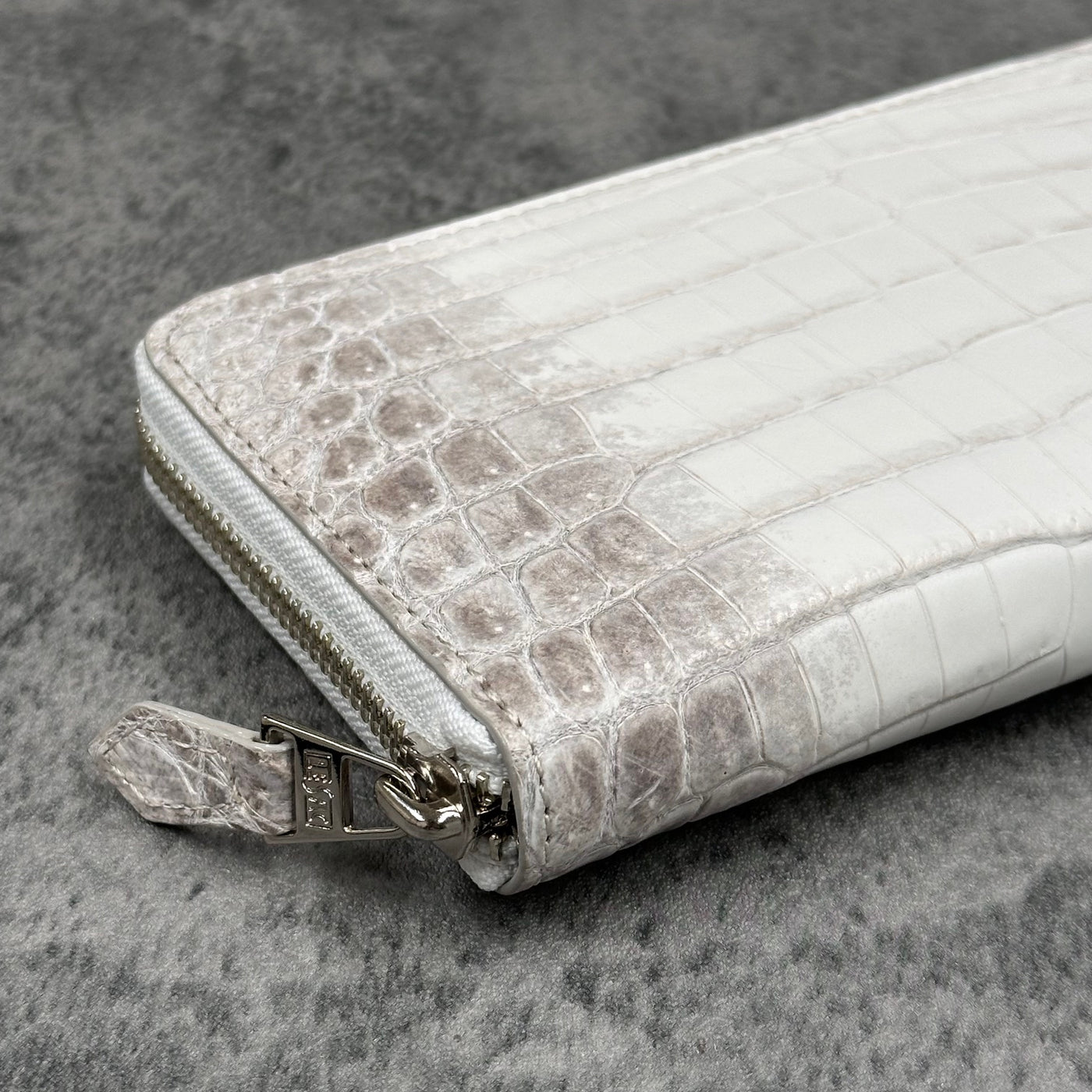 実物撮影 新品 クロコダイル 白 ホワイト ラウンドファスナー 長財布 メンズ クロコダイル長財布 ラウンドファスナー メンズ レディース 本革