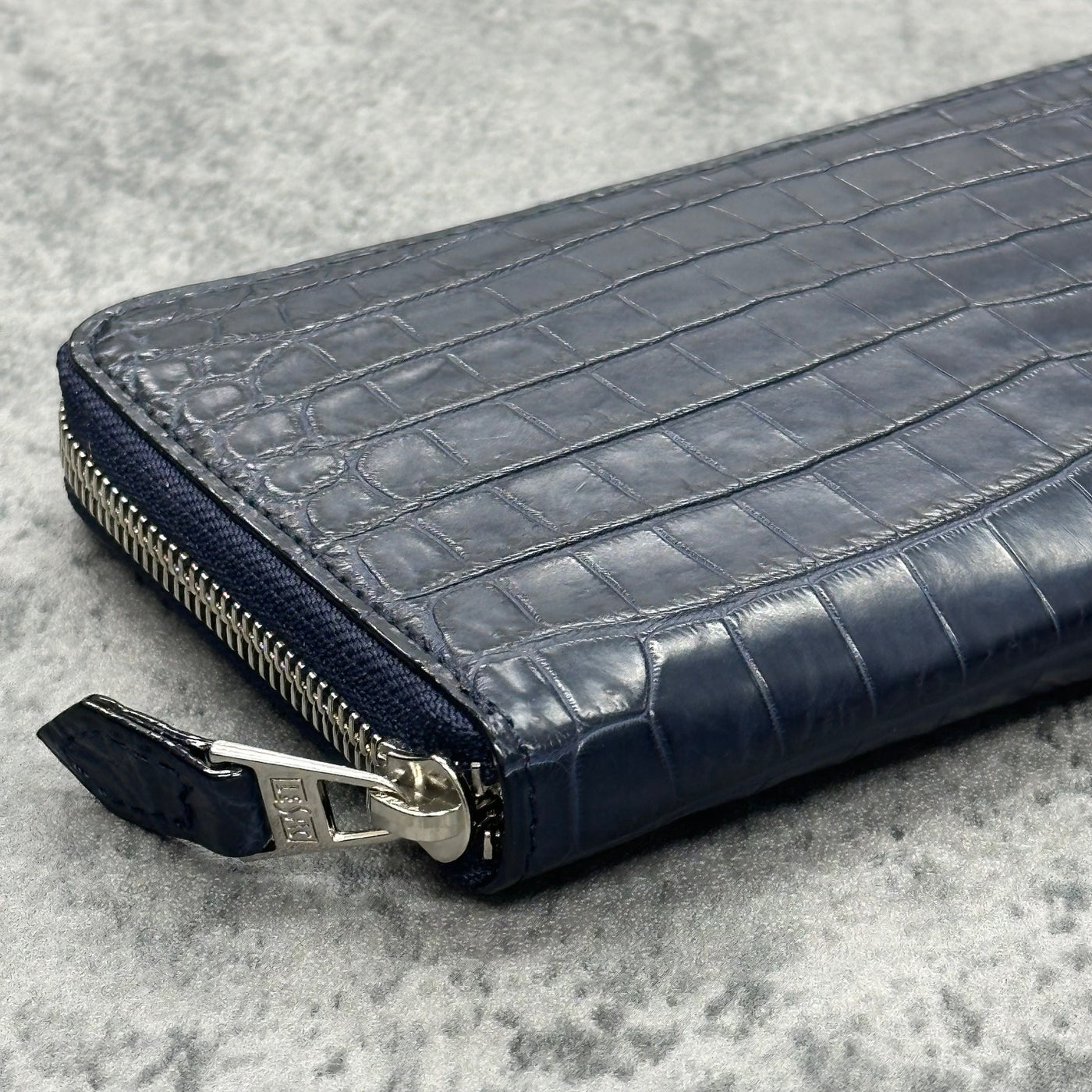 クロコダイル長財布 ラウンドファスナー ワニ革 本革 メンズ