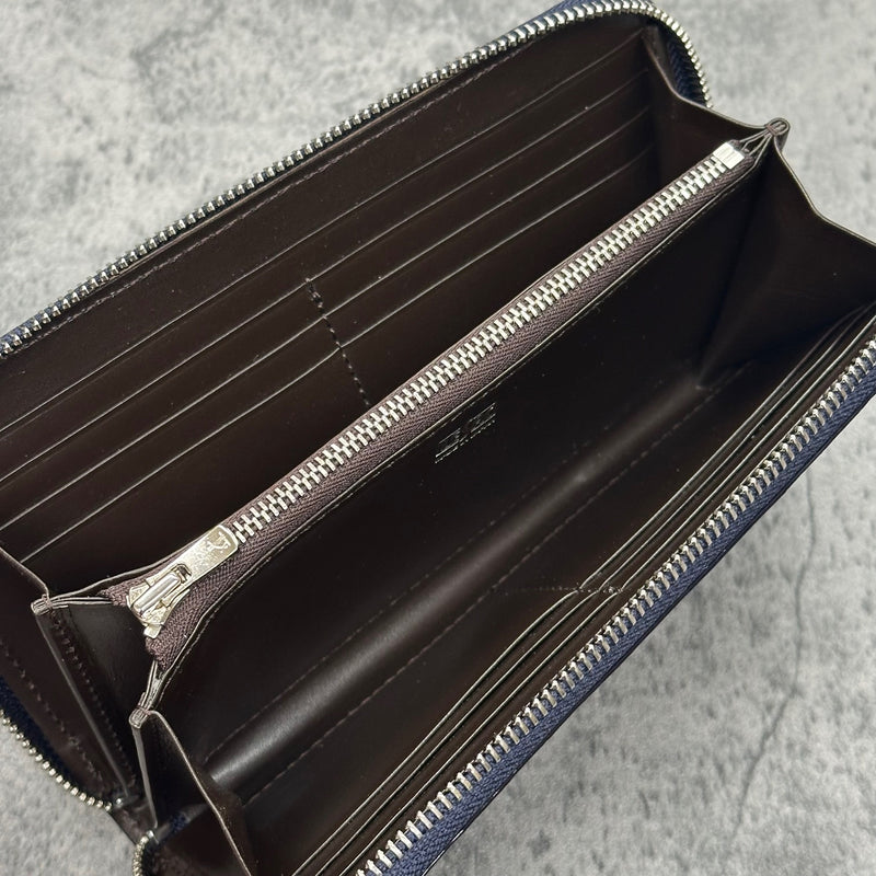 クロコダイル長財布 ラウンドファスナー ワニ革 本革 メンズ