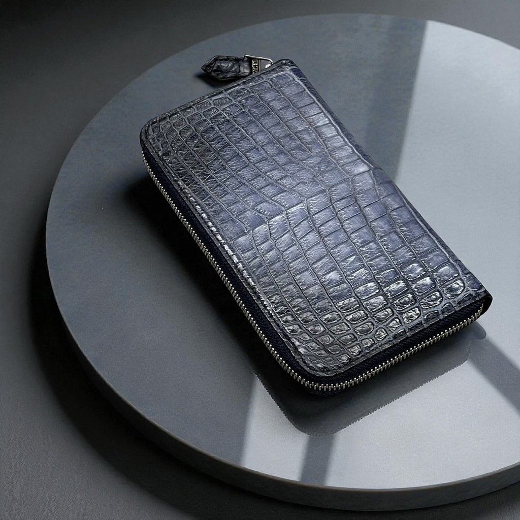 クロコダイル長財布 ラウンドファスナー メンズ レディース 本革 手