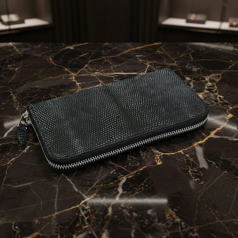 リザード(吟スリ) 長財布 8212 - CHARCOAL/チャコールグレー 炭色 – Le'sac