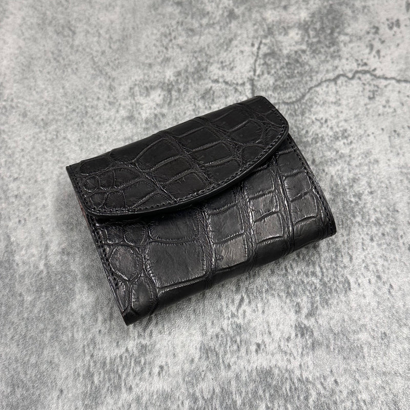 クロコダイル 三つ折り財布 8213 - BLACK/ブラック