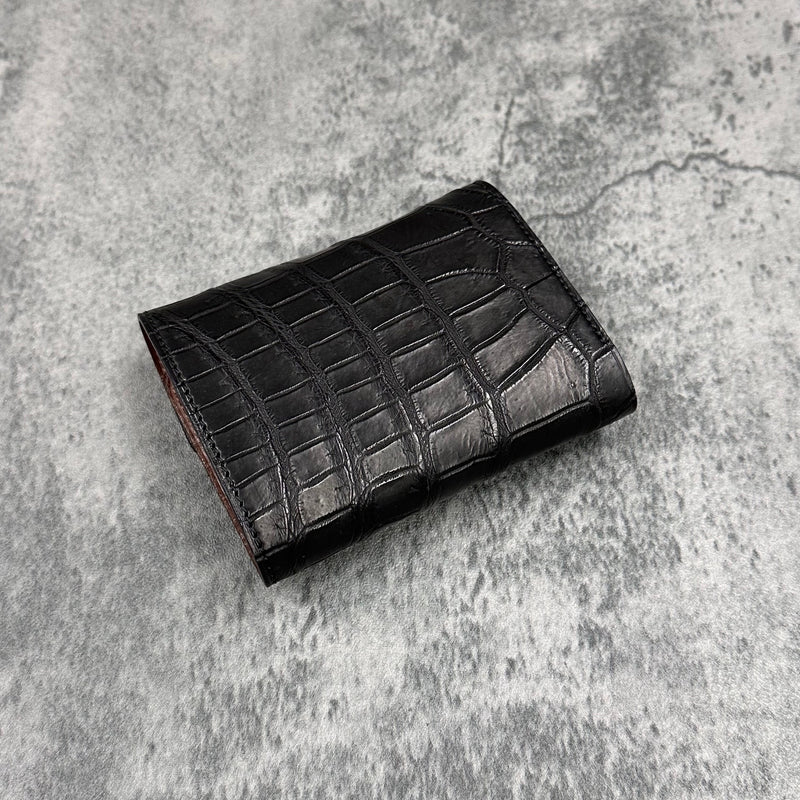 クロコダイル 三つ折り財布 8213 - BLACK/ブラック