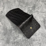 クロコダイル 三つ折り財布 8213 - BLACK/ブラック