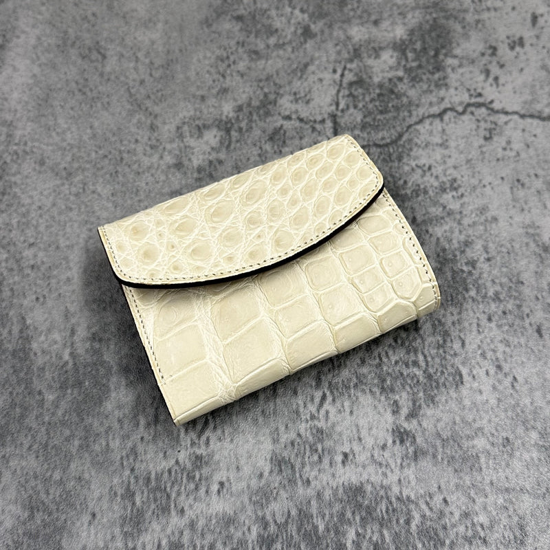 クロコダイル 三つ折り財布 8213 - CREAM/クリーム