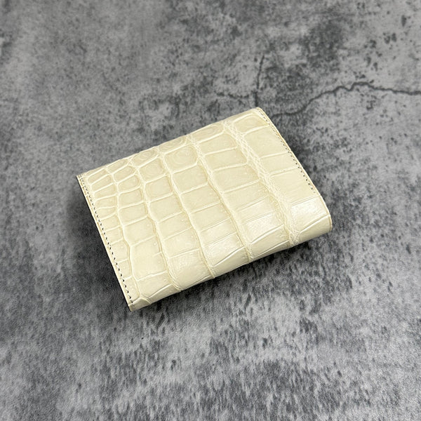 クロコダイル 三つ折り財布 8213 - CREAM/クリーム