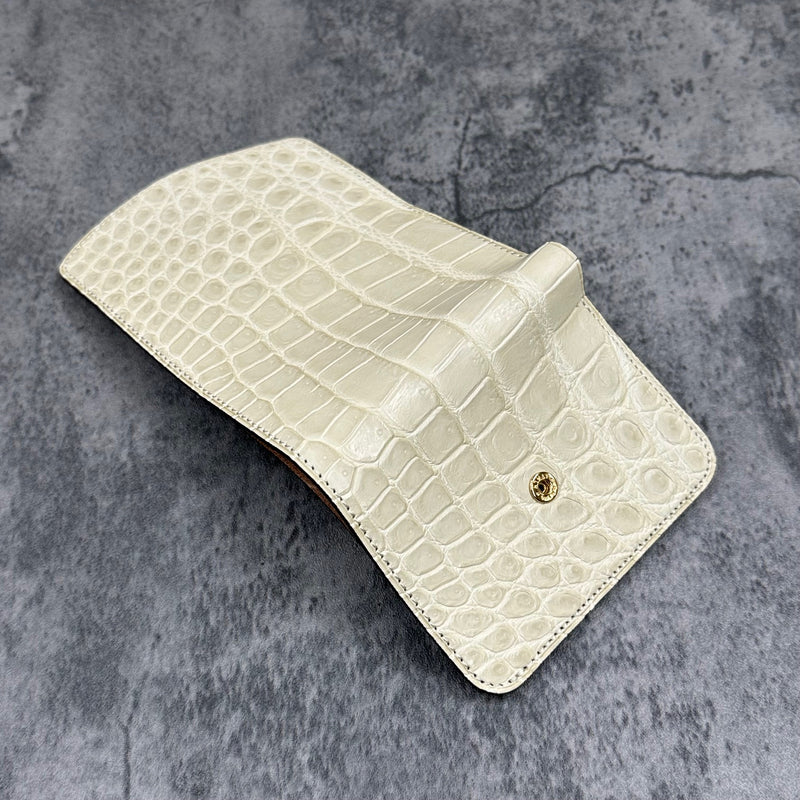 クロコダイル 三つ折り財布 8213 - CREAM/クリーム