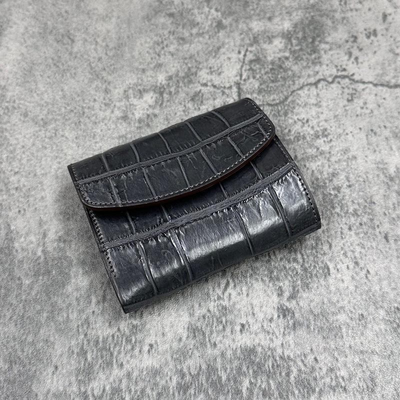 クロコダイル 三つ折り財布 8213 - DARK GREY/ダークグレー