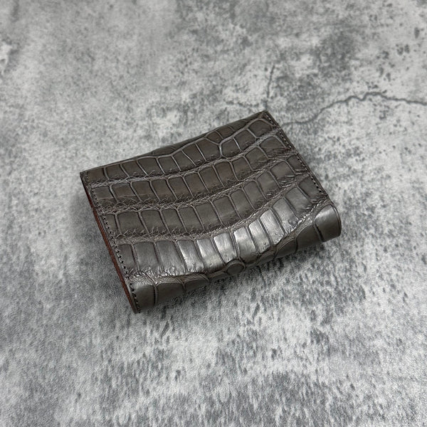 クロコダイル 三つ折り財布 8213 - GREY/グレー