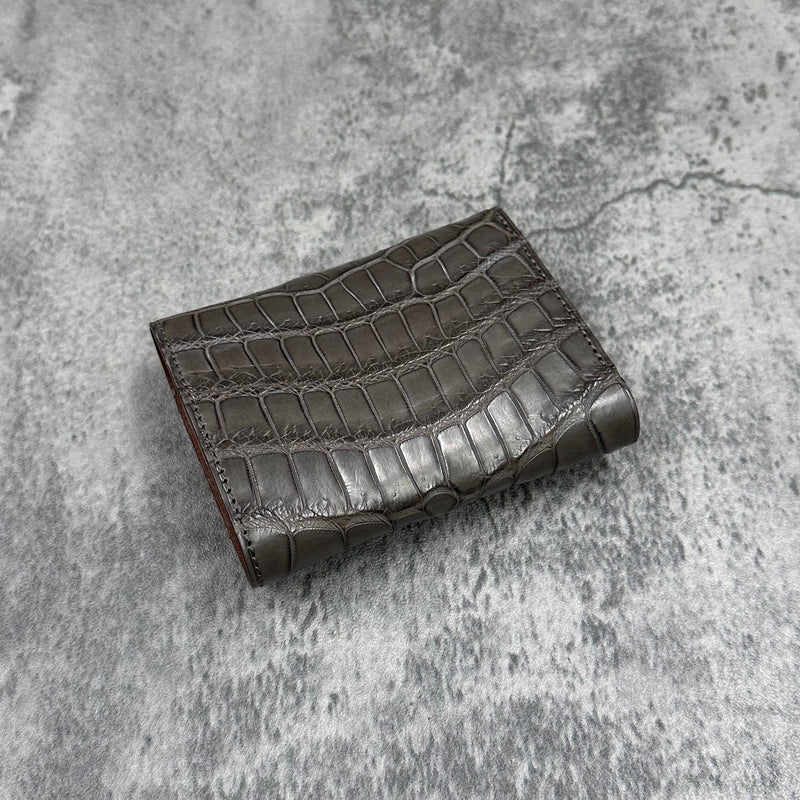 クロコダイル 三つ折り財布 8213 - GREY/グレー
