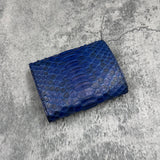 パイソン 三つ折り財布 8214 - 藍染め
