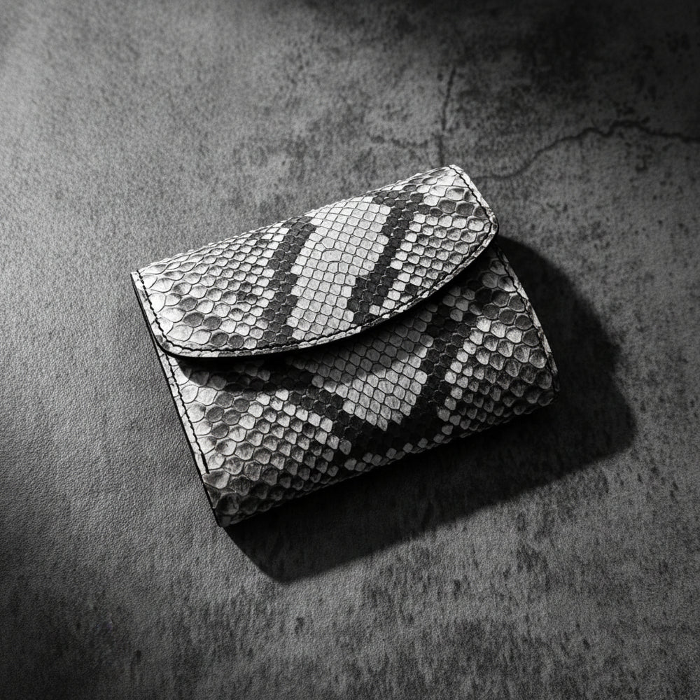 パイソン ミニ財布(三つ折り財布) 8214 - M.NATURAL/マットナチュラル