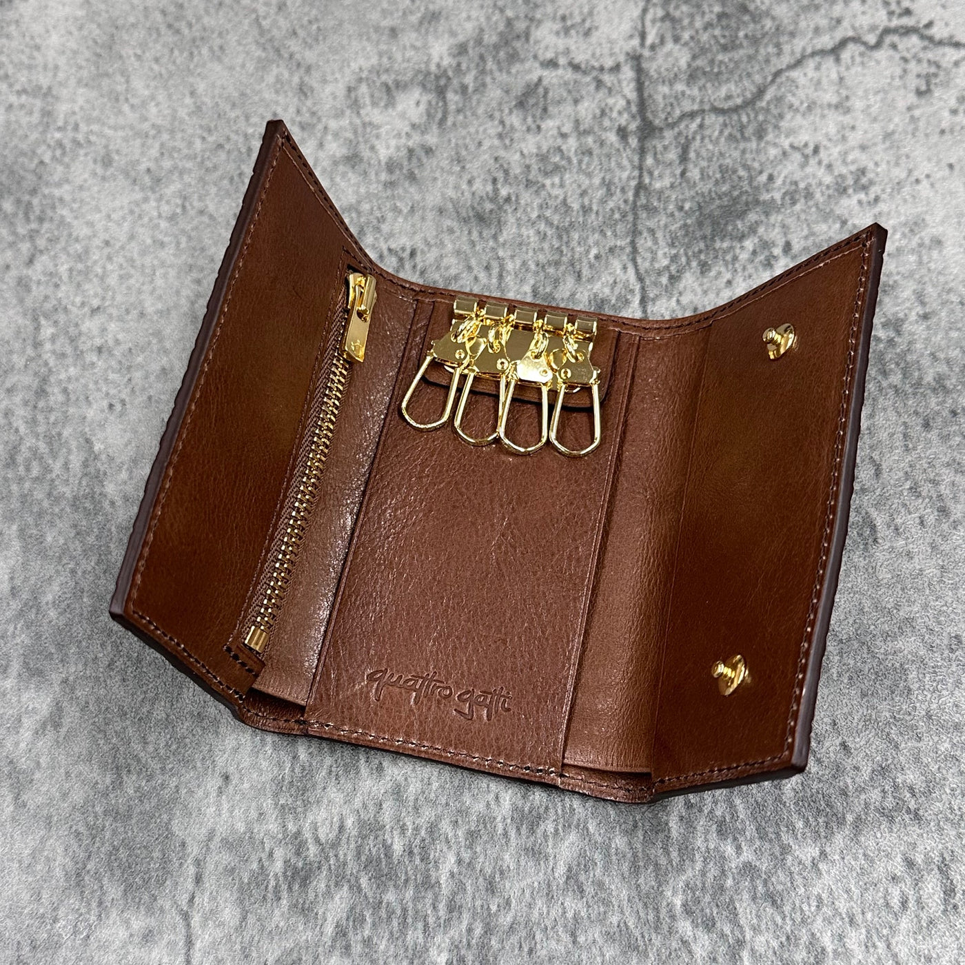 クロコダイル キーケース(4連キーウォレット) 8215 - BROWN/ブラウン