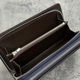 ポロサスのダブルファスナー長財布
