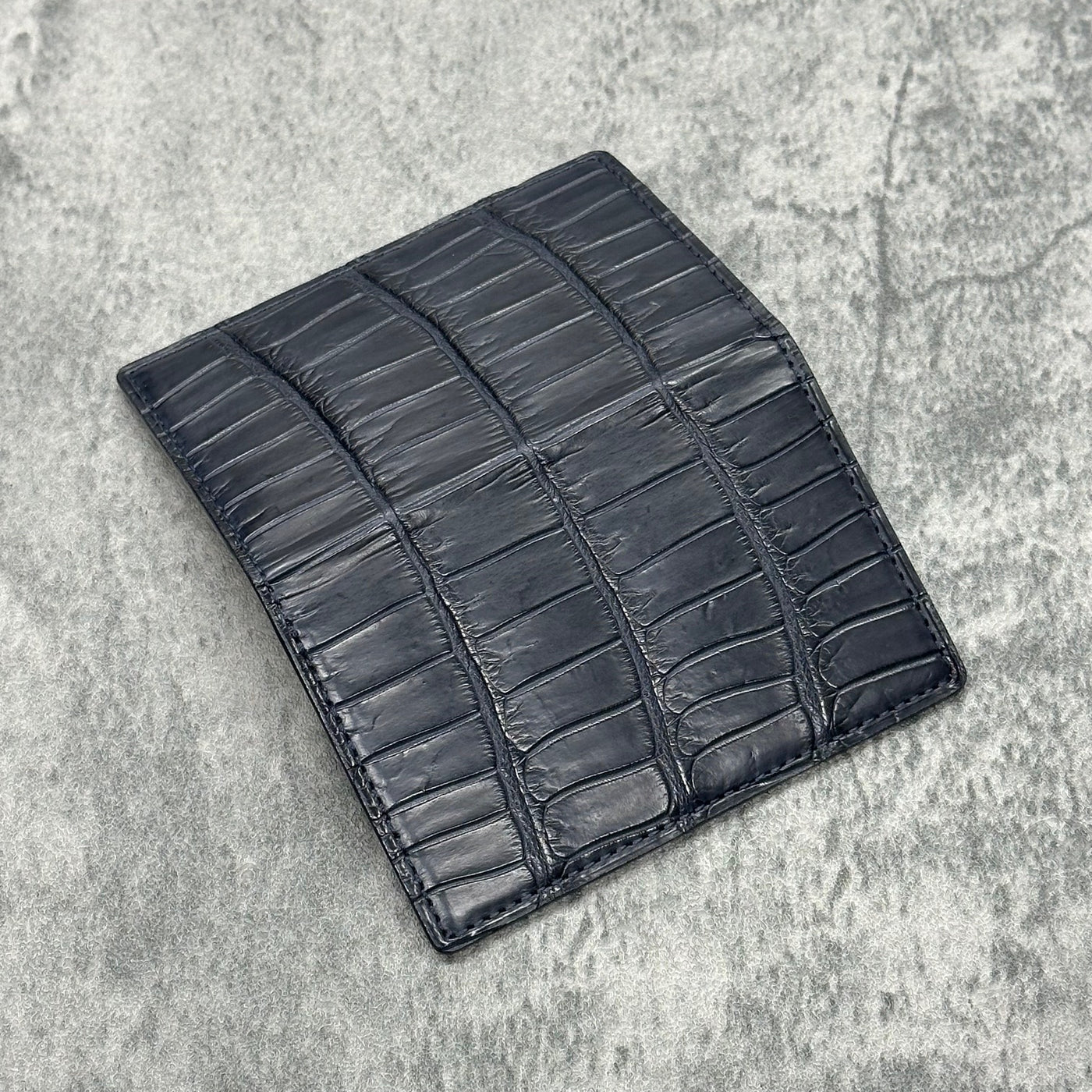 クロコダイル カード入れ (名刺入れ) ワニ革 本革 紺 ネイビー 品番