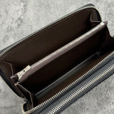 象革のダブルファスナー長財布