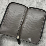 象革のダブルファスナー長財布