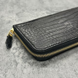 ゴールド金具を使用したポロサスの長財布