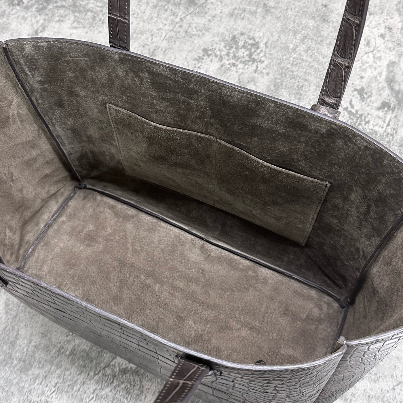 クロコダイル トートバッグ BILBAO - GREY/グレー – Le'sac