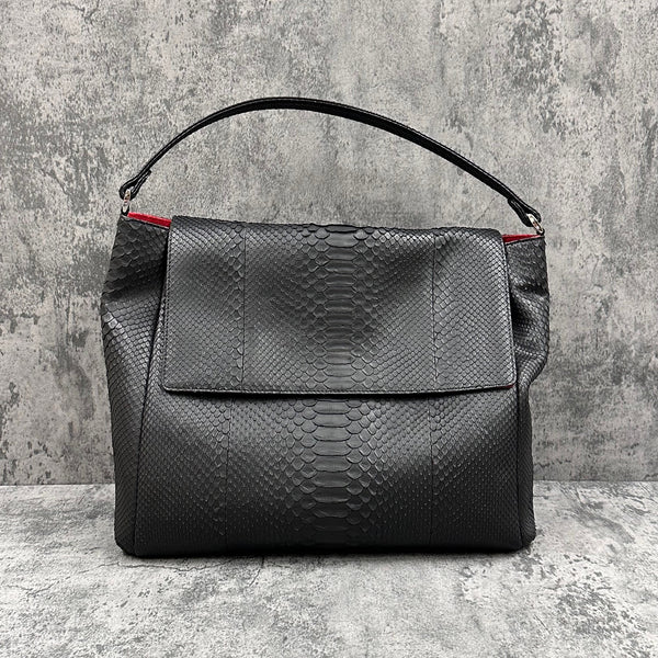 パイソン トートバッグ BRANCHE - BLACK/ブラック