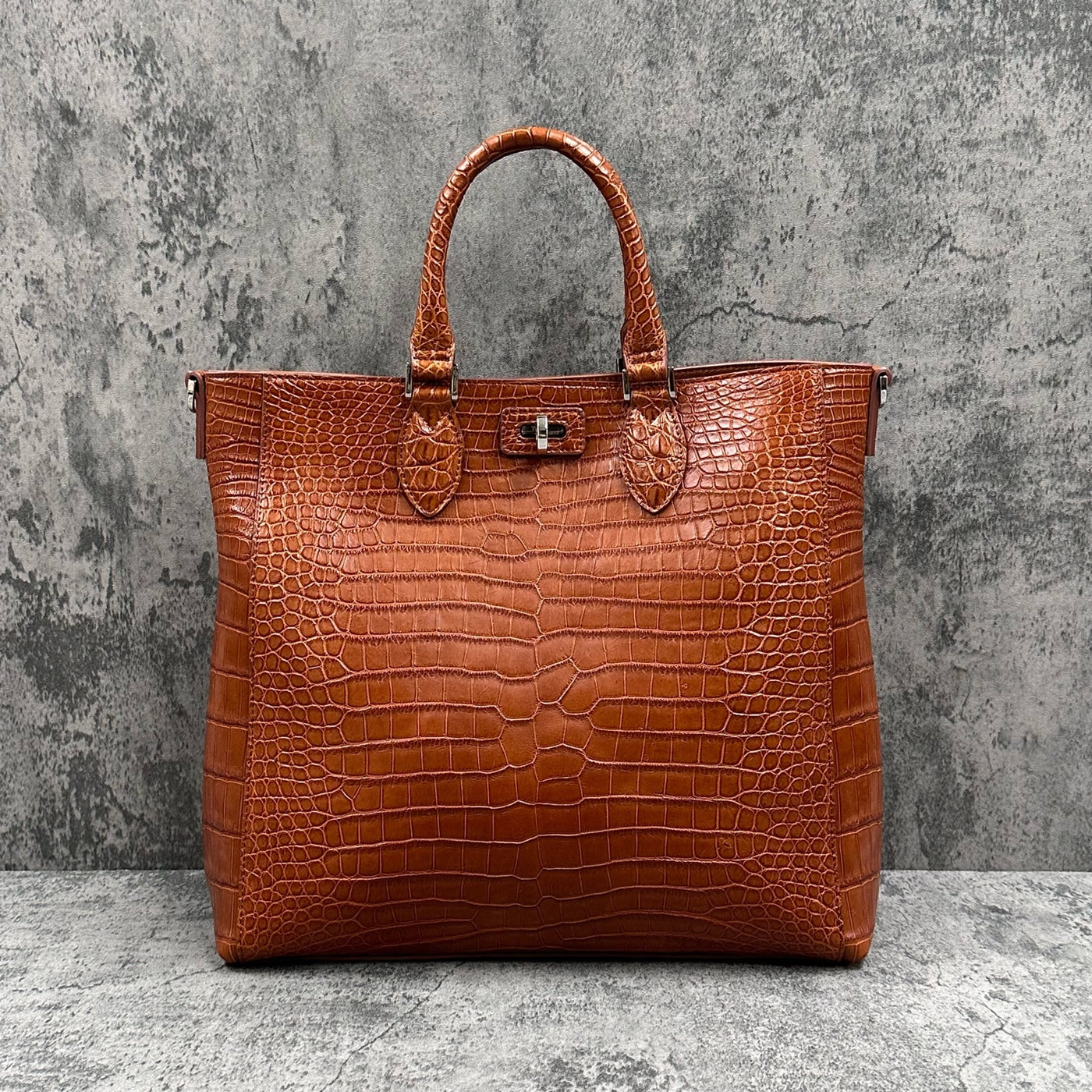 クロコダイル トートバッグ CALON - COGNAC/コニャック – Le'sac