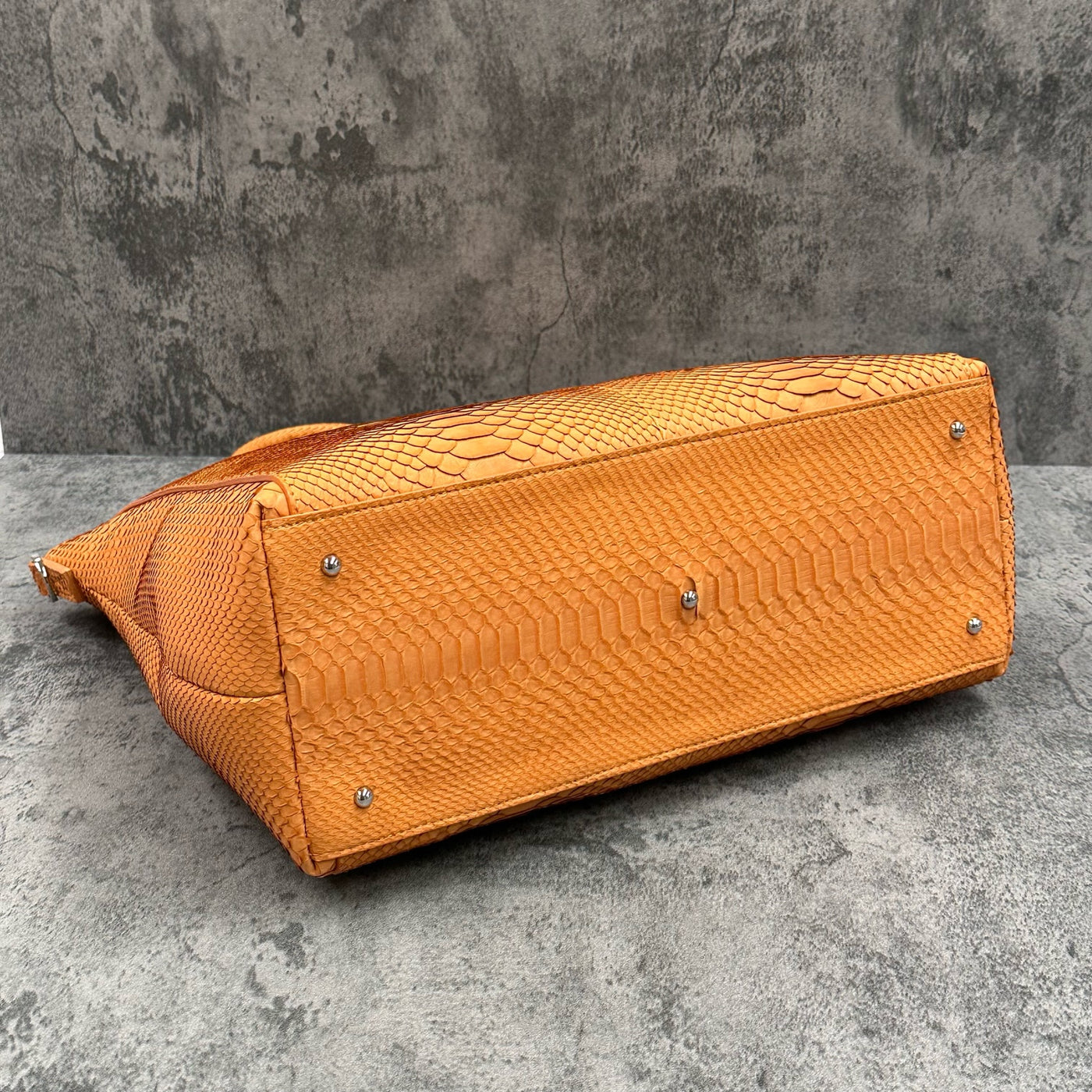 パイソン トートバッグ CALON - ORANGE/オレンジ – Le'sac