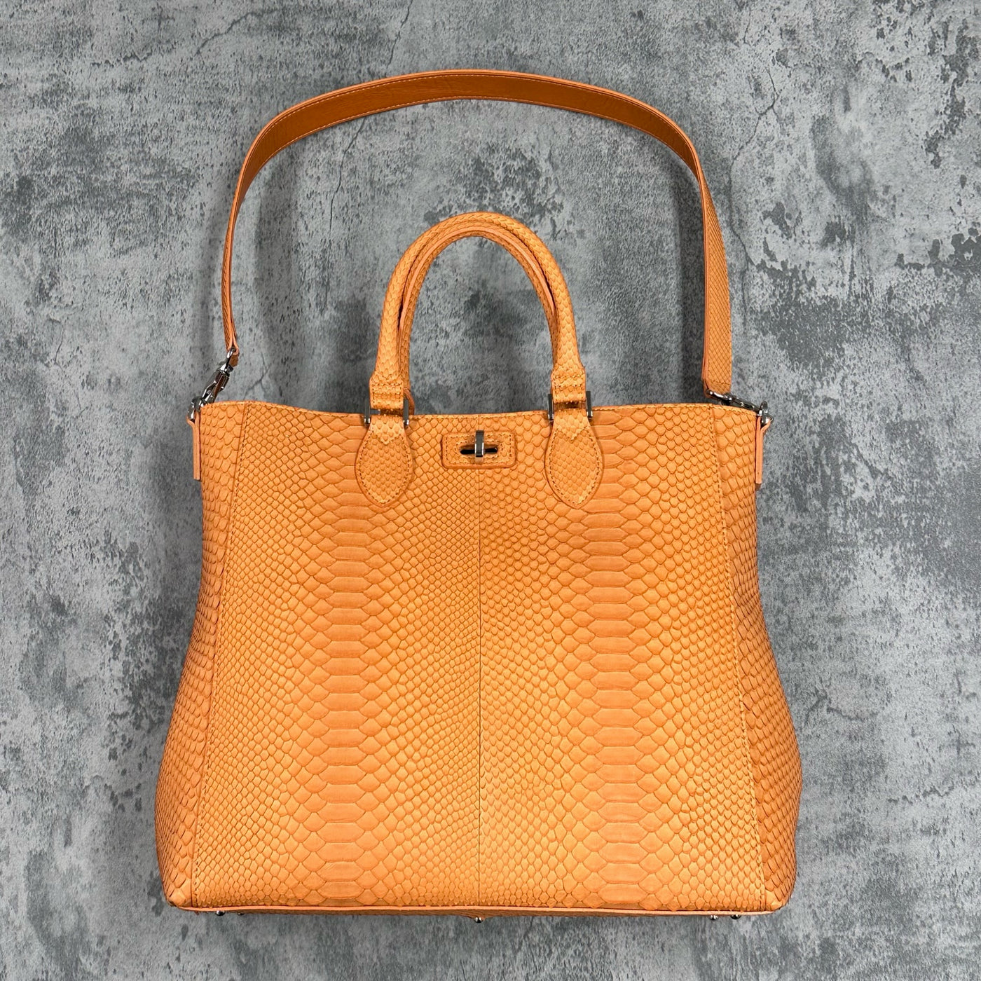 専用　　パイソントートバック　美品　　⭐️SALE⭐️ パイソン トートバッグ CALON - ORANGE/オレンジ – Le'sac