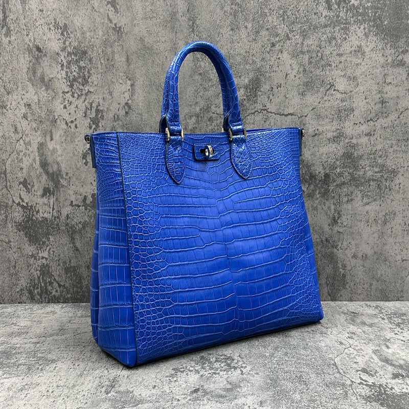 クロコダイル トートバッグ CALON - ROYAL BLUE/ロイヤルブルー