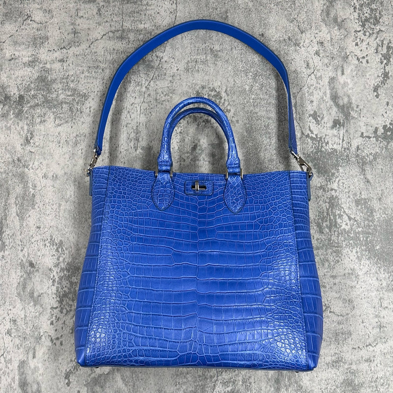 クロコダイル トートバッグ CALON - ROYAL BLUE/ロイヤルブルー