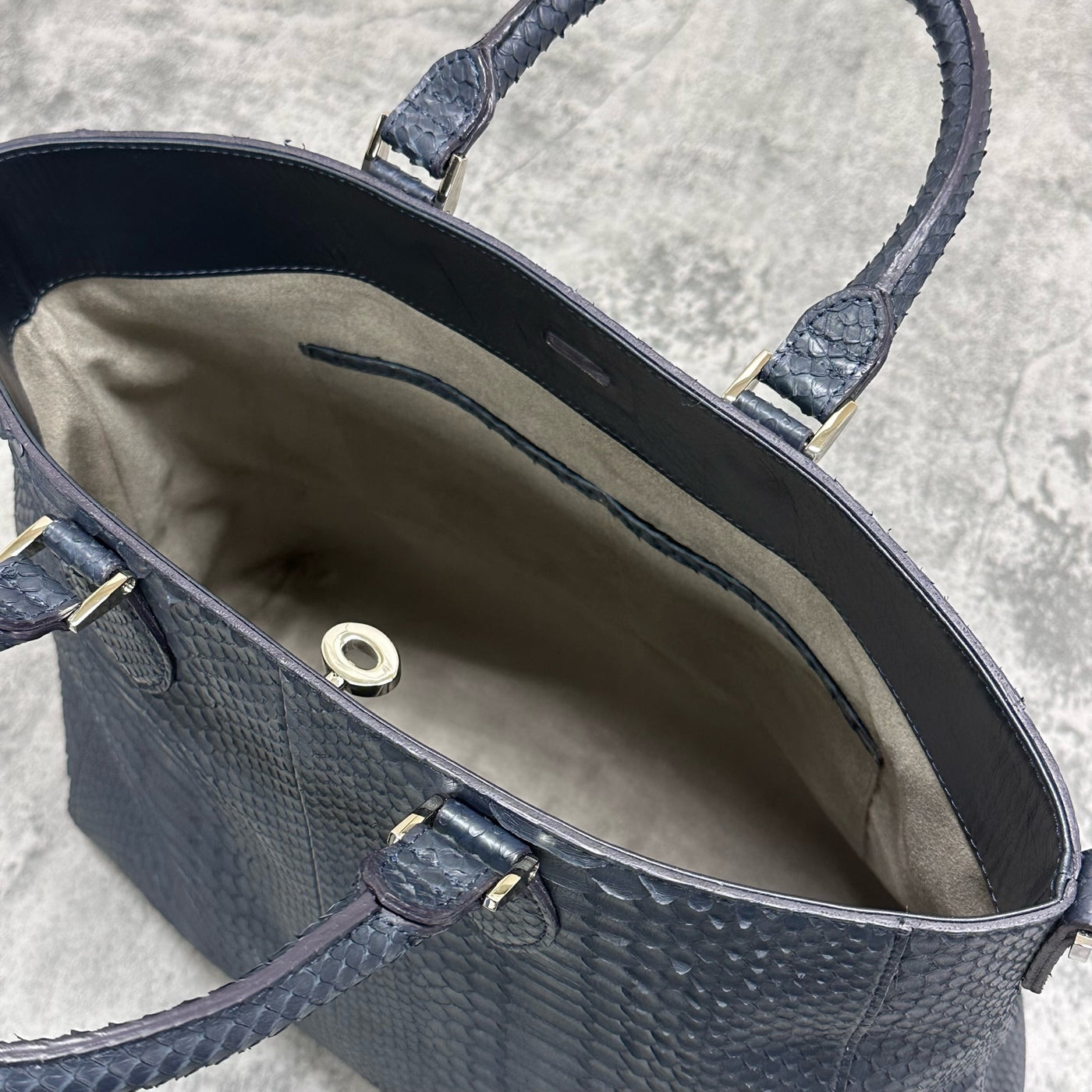 パイソン トートバッグ CALON - NAVY/ネイビー – Le'sac