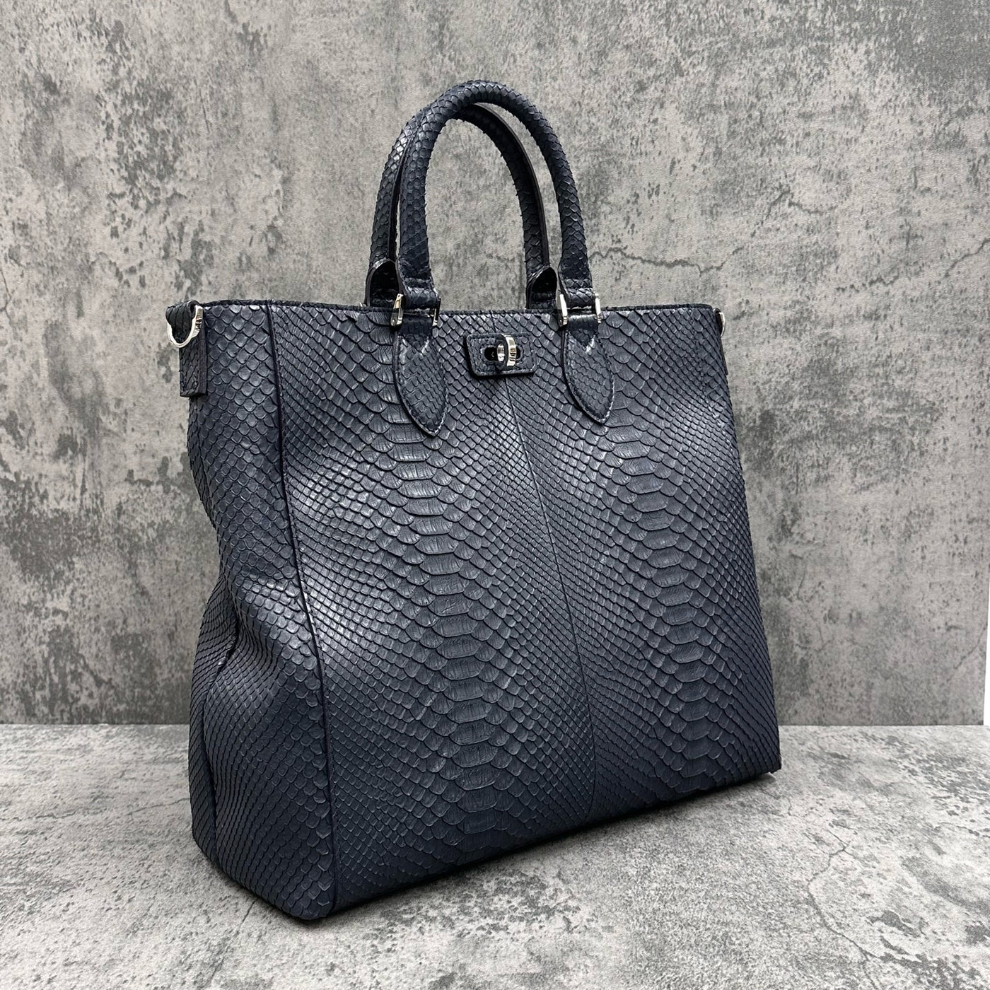 パイソン トートバッグ CALON - NAVY/ネイビー – Le'sac